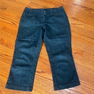 One 5 One dark wash denim capri in size 8